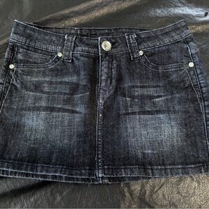 DARK DENIM MINI SKIRT